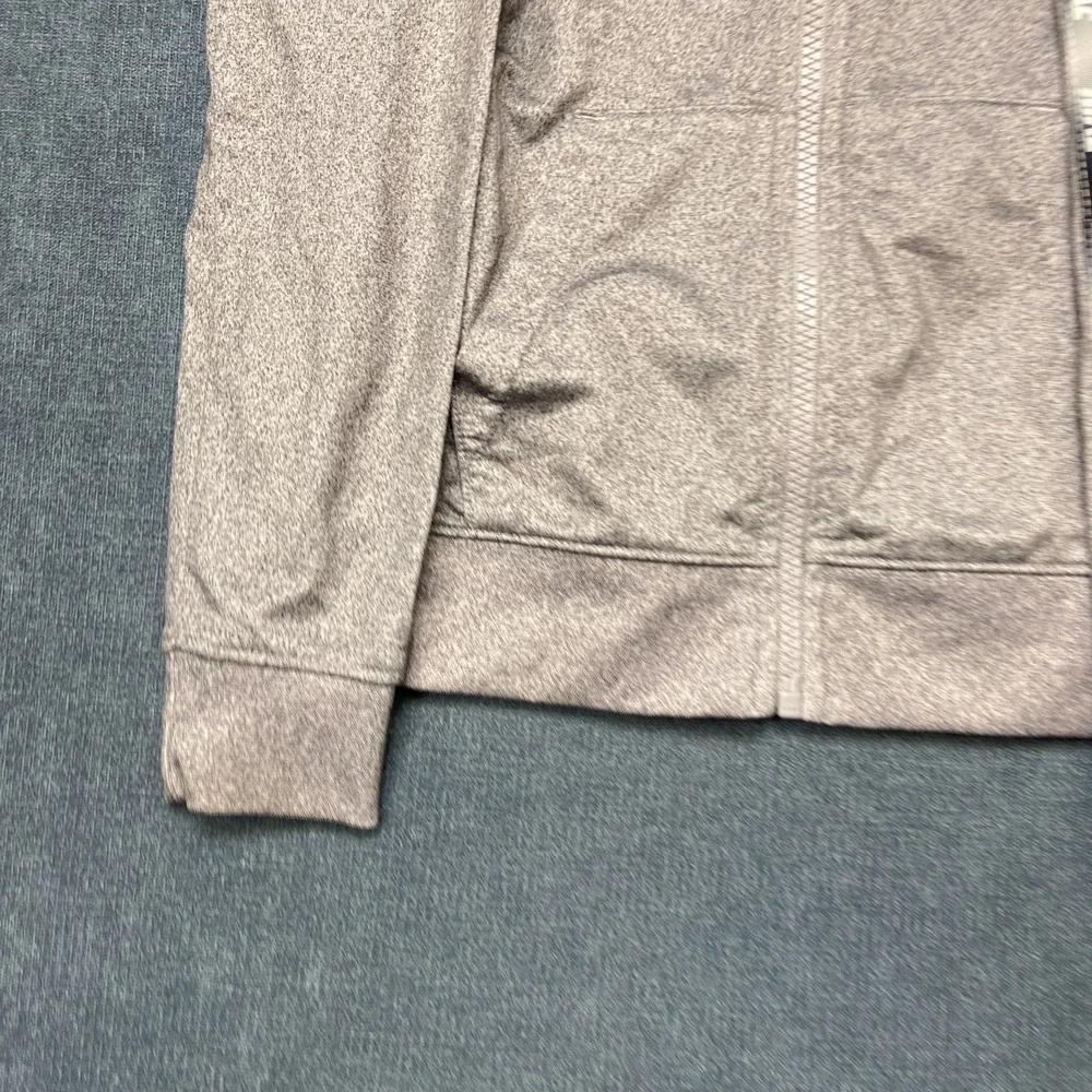 Nike Track Jacket Girl 6 Heather Gray Full Zip Mock Neck Swoosh Logo Performance